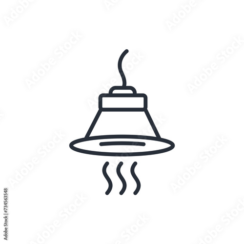 kitchen hood icon. vector.Editable stroke.linear style sign for use web design,logo.Symbol illustration. photo