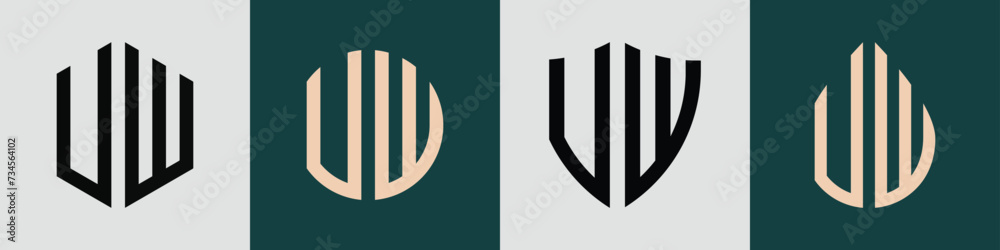 Creative simple Initial Letters VW Logo Designs Bundle. Creative simple Initial Letters VW Logo Designs Bundle.