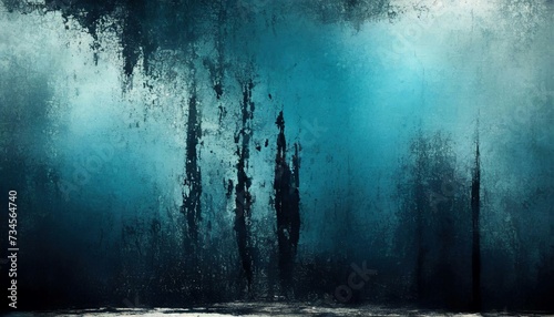 Blue background with vintage grunge texture in distressed black stained grunge design