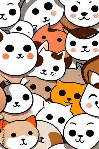 cute cats. Generative AI