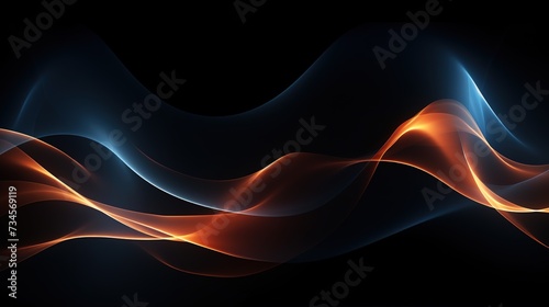 Dark abstract background with a glowing abstract waves, abstract backgroundt, generative, ai,