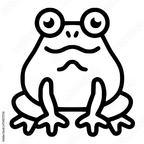 frog outline icon photo