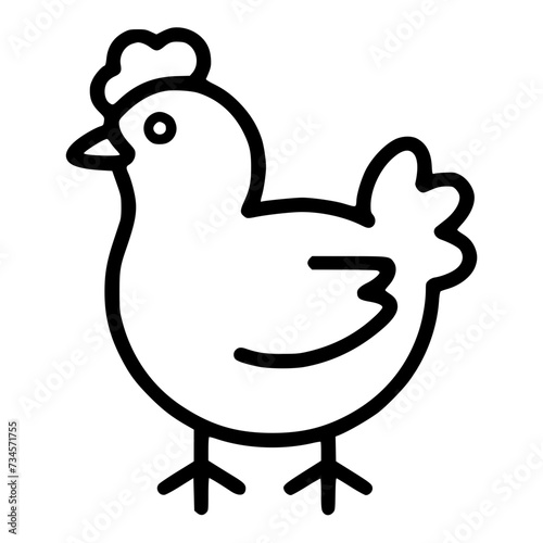 chicken outline icon