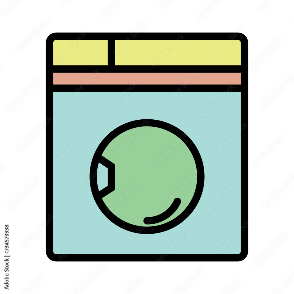 Home Machine Washing Filled Outline Icon Home Machine Washing Filled Outline Icon