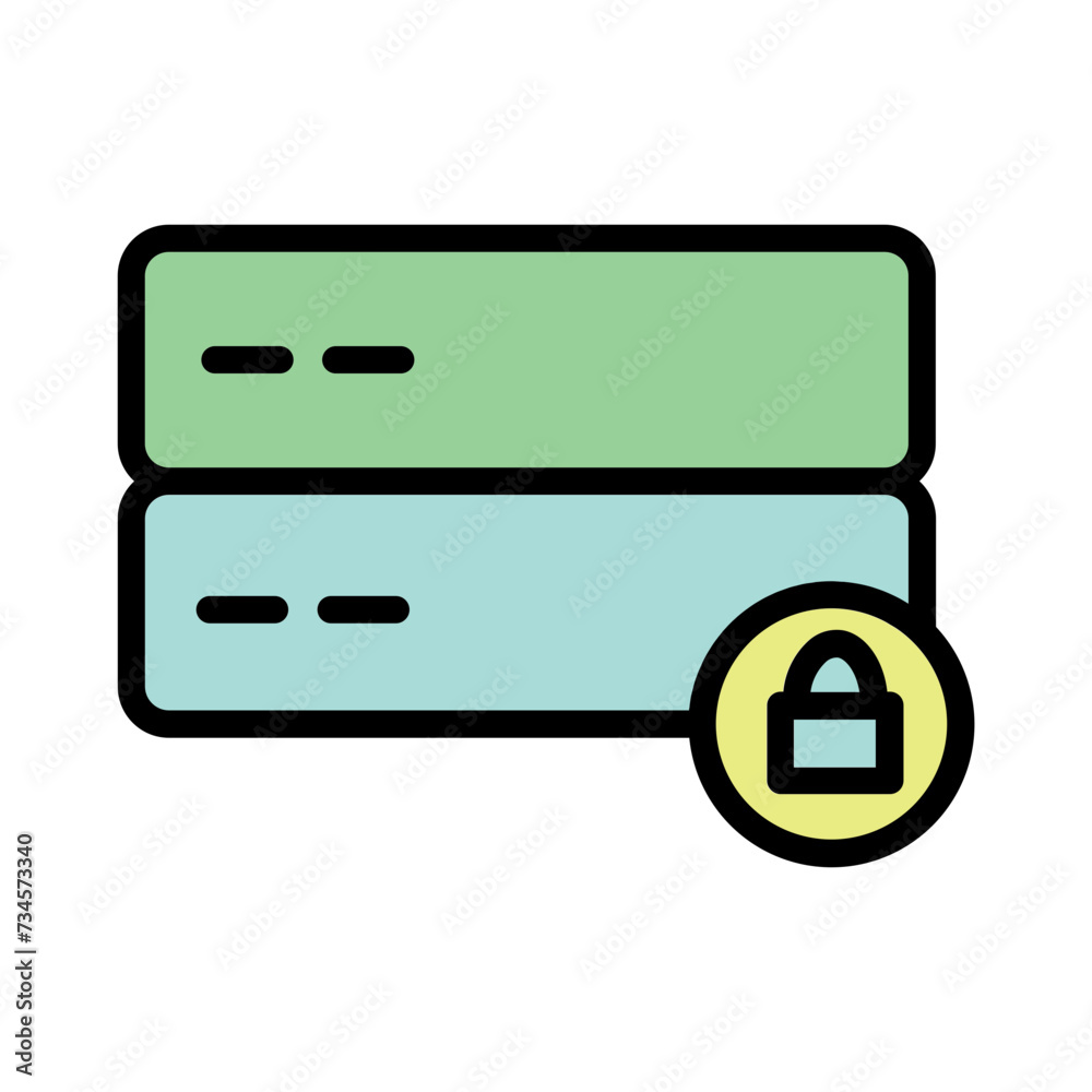 Internet Lock Network Filled Outline Icon Internet Lock Network Filled Outline Icon