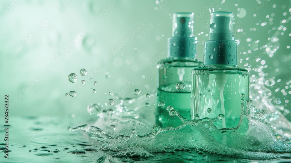 Green mock-up bottle template Green mock-up bottle template