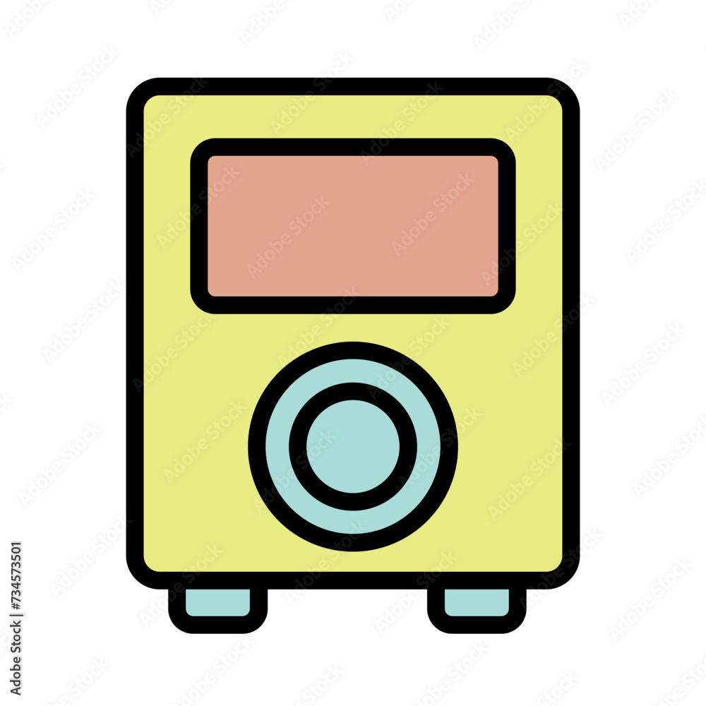 Music Stereo Tape Filled Outline Icon