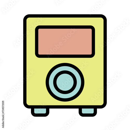 Music Stereo Tape Filled Outline Icon