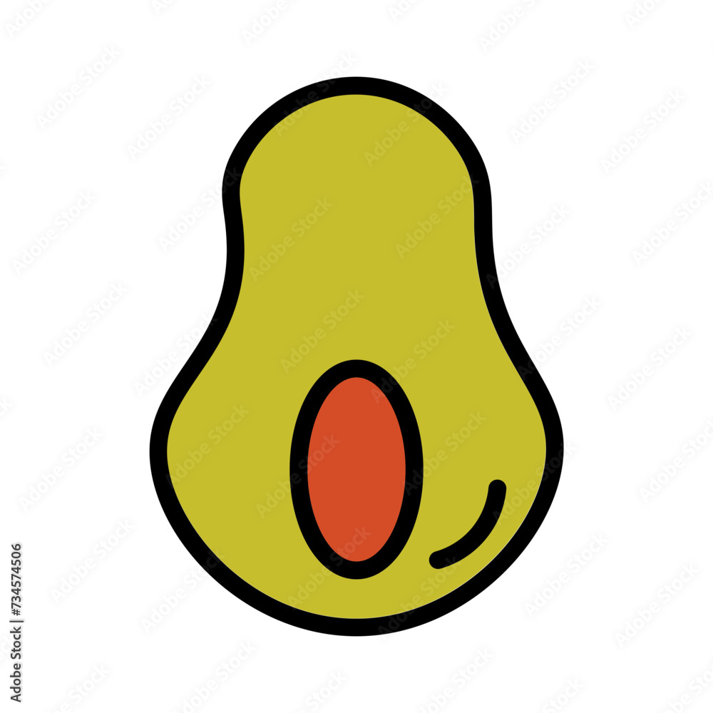 Avocado Cigar Culture Filled Outline Icon Avocado Cigar Culture Filled Outline Icon