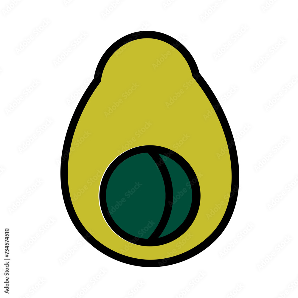 Avocado Cigar Culture Filled Outline Icon Avocado Cigar Culture Filled Outline Icon