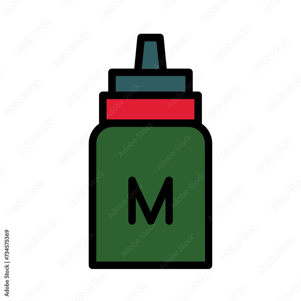 Bottle Mayonnaise Mixer Filled Outline Icon Bottle Mayonnaise Mixer Filled Outline Icon