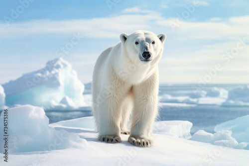 Polar bear in antartica
