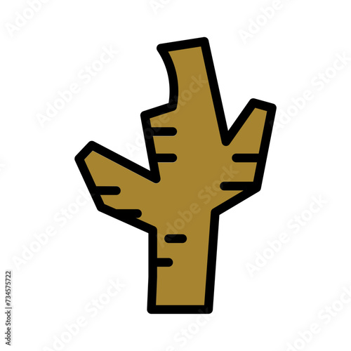 Root Spice Tea Filled Outline Icon