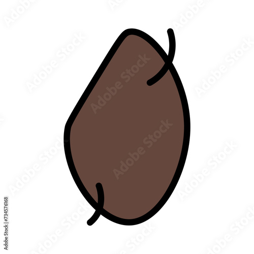 Nut Pine Seed Filled Outline Icon