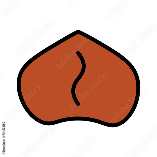 Nut Pine Seed Filled Outline Icon