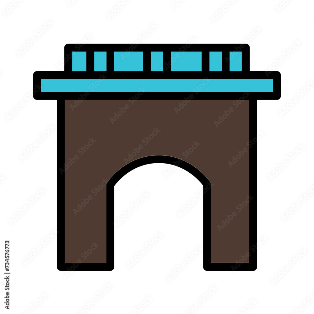 Mexico Summer Tunnel Filled Outline Icon Mexico Summer Tunnel Filled Outline Icon