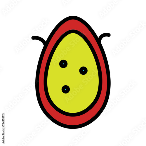 Fig Ficus Carica Fruit Filled Outline Icon