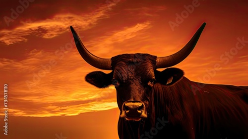 cattle cow head silhouette