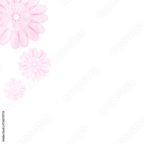 和風の抽象的なピンクの水彩の花の背景イラスト © eto itosawa