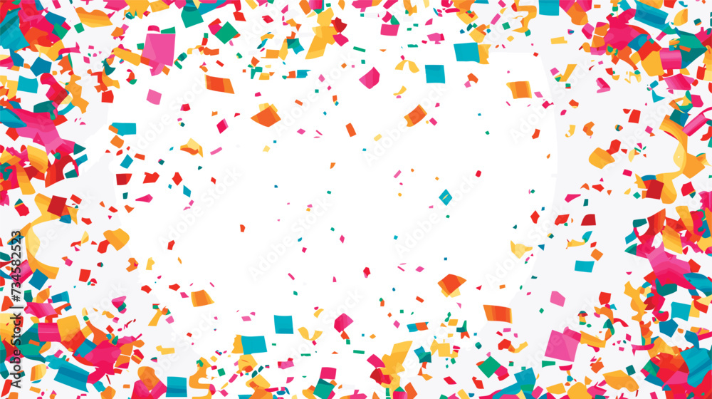 Obraz premium Confetti falling white background