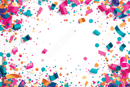 Wallpaper Mural Confetti falling white background Torontodigital.ca