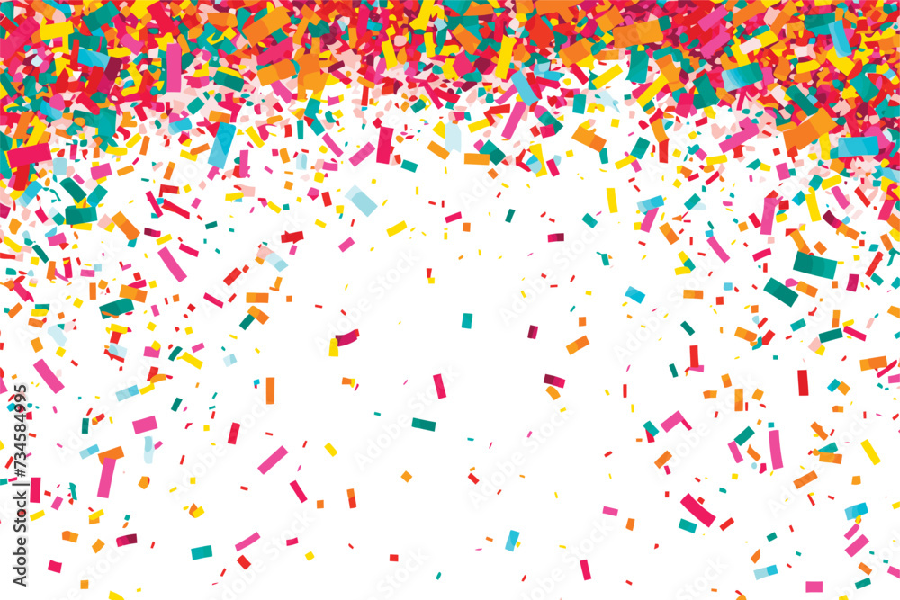 Confetti falling white background Confetti falling white background