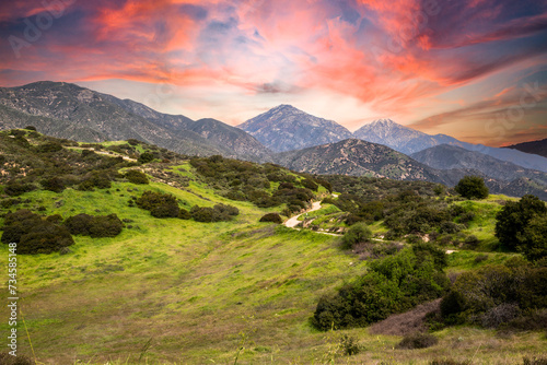 mountains in the morning photo