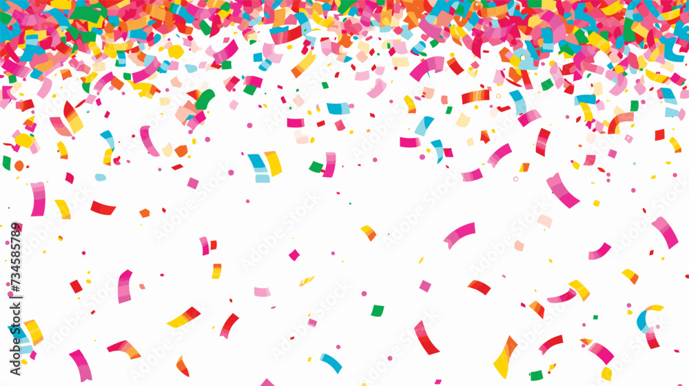 vector vibrant confetti in white background