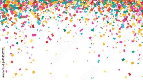 vector vibrant confetti in white background