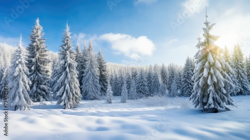 snowflakes winter holiday landscape © PikePicture