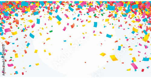 vector vibrant confetti in white background