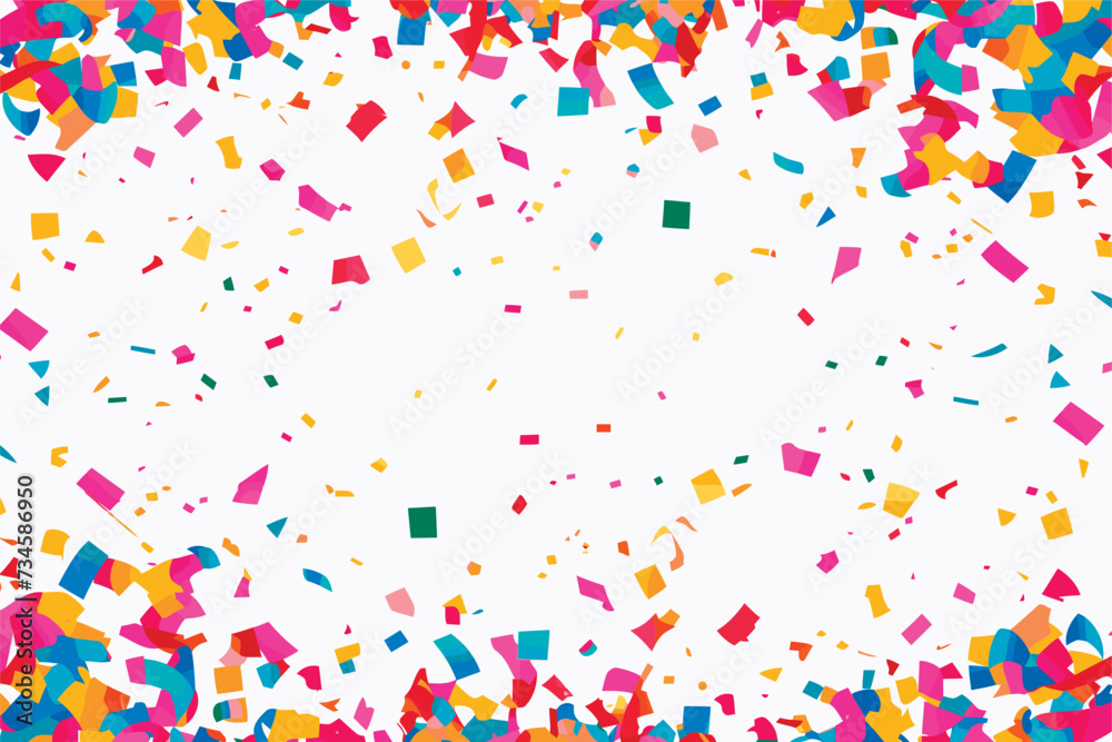 Obraz premium vector vibrant confetti in white background