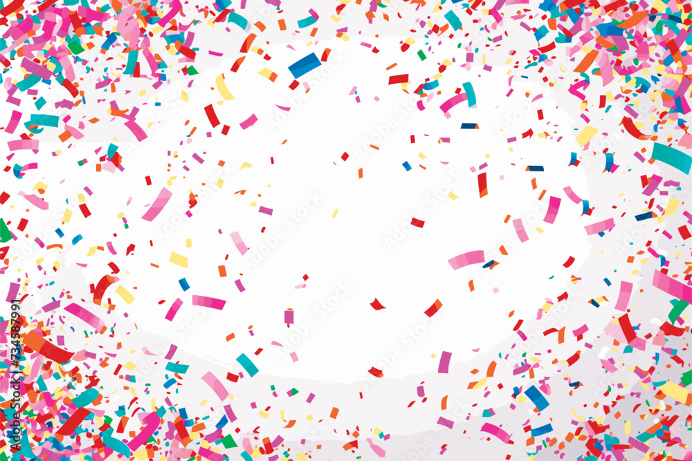 vector vibrant confetti in white background