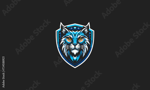 head cat angry vector illustration mascot design