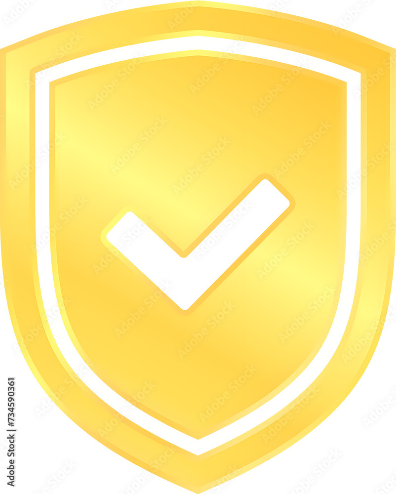 Gold shield seal with yes tick check mark label symbol of positive approval accept control clipart Gold shield seal with yes tick check mark label symbol of positive approval accept control clipart