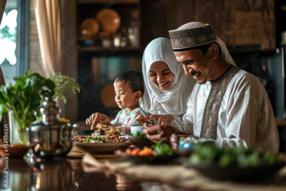 Ramadan Joy: Muslim Family Dinners, Togetherness, and Hijab Happiness, Family Togetherness: Muslim Dinner Traditions and Joyful Hijab Smiles Ramadan Joy: Muslim Family Dinners, Togetherness, and Hijab Happiness, Family Togetherness: Muslim Dinner Traditions and Joyful Hijab Smiles