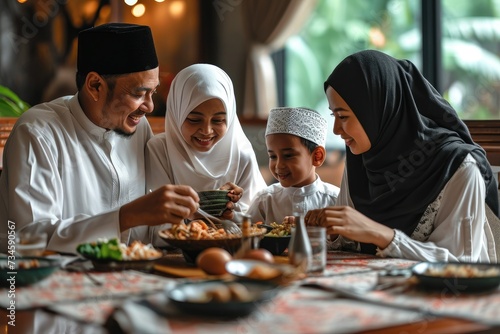 Ramadan Joy  Muslim Family Dinners  Togetherness  and Hijab Happiness  Family Togetherness  Muslim Dinner Traditions and Joyful Hijab Smiles