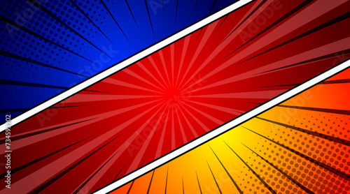 Pop art style comic speech bubble background. Colorful vector illustration.