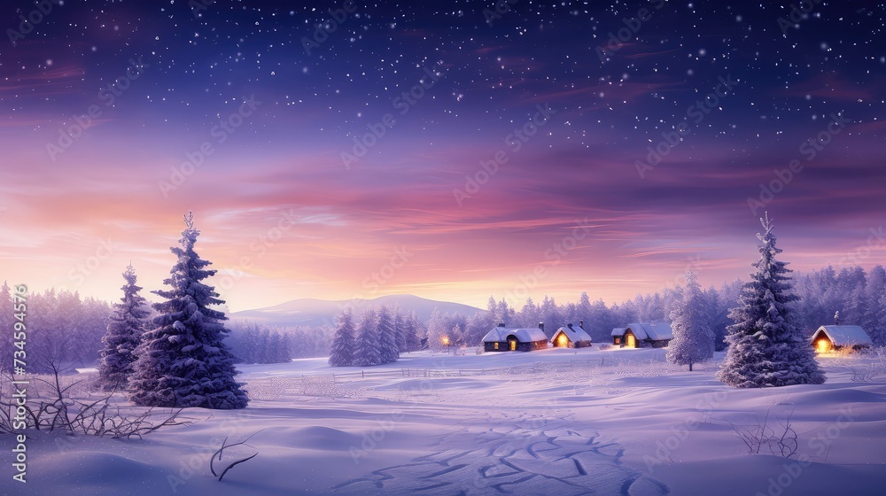 winter purple holiday background