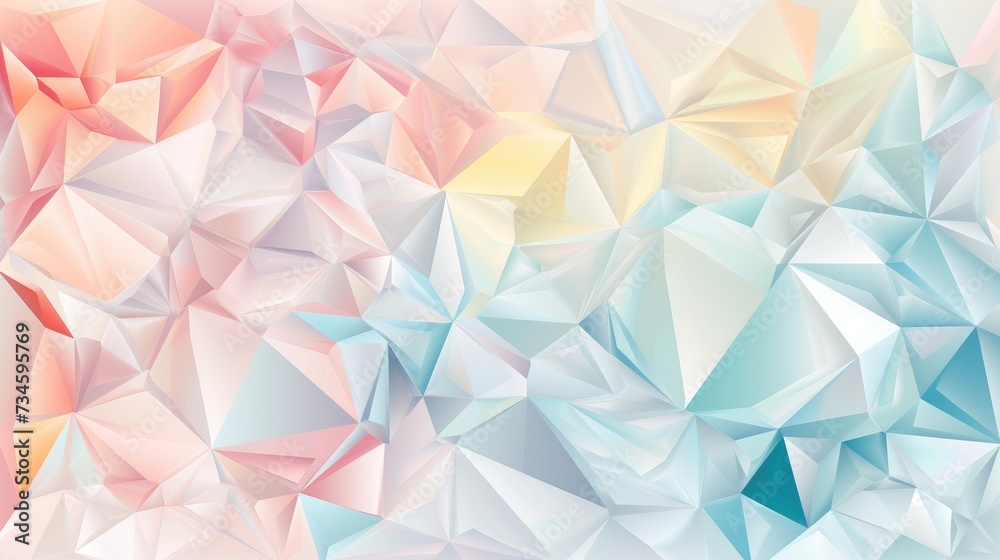 Vibrant pastel hues form an abstract geometric backdrop, Ai Generated.