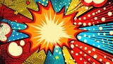 Pop art vibes come alive with dynamic comic bubbles, injecting energy and playfulness, Ai Generated