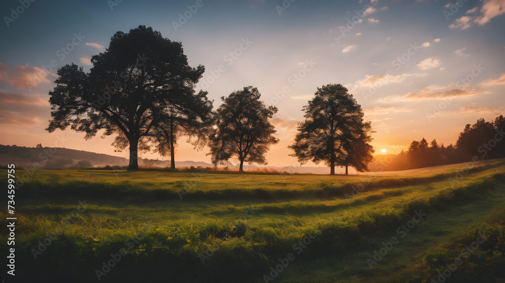 sunrise in the mountains