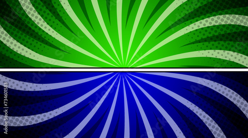 Versus against background in flat comic style design with halftones. Vector illustration