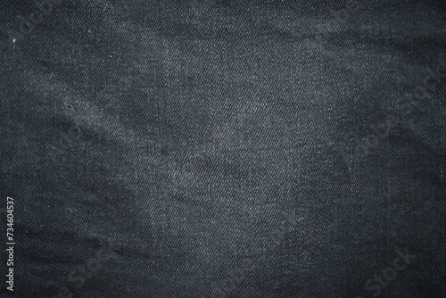 black denim clothing texture background, textile of pants fashion photo