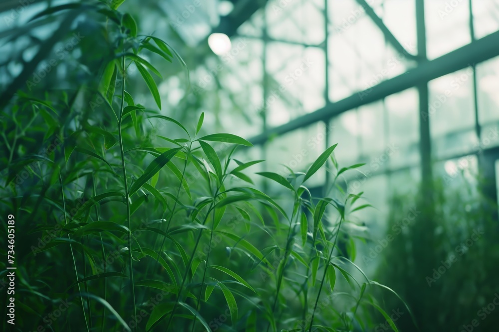 Fototapeta premium Green plants in the mall botanic garden