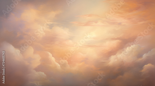 background of renaissance cloud painting © GoonDuLagoon