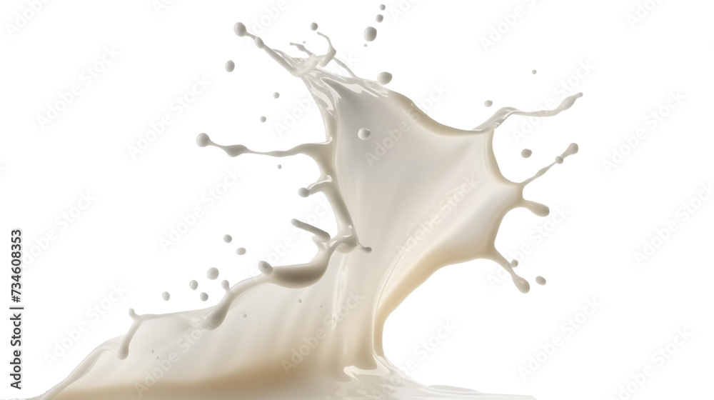 Splash of milk or cream isolated on white background With clipping path. Full depth of field. Focus stacking. PNG. Splash of milk or cream isolated on white background With clipping path. Full depth of field. Focus stacking. PNG.