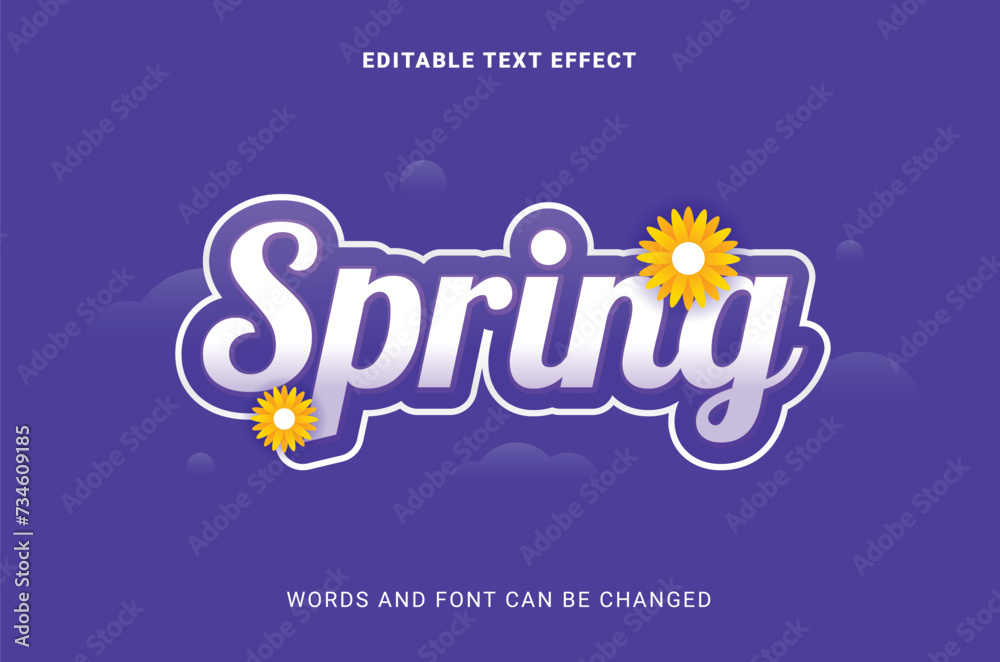 Spring Editable Text Effect Design Template