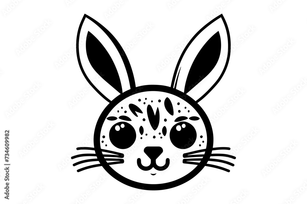 Cute Easter Bunny face template Vector, Easter Bunny Face Kit, cartoon bunny face png, outline bunny face clipart, printable bunny face Cute Easter Bunny face template Vector, Easter Bunny Face Kit, cartoon bunny face png, outline bunny face clipart, printable bunny face