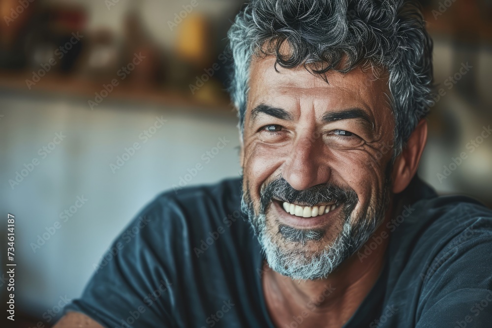 Portrait of a smiling senior man with grey hair and beard. Portrait of a smiling senior man with grey hair and beard.